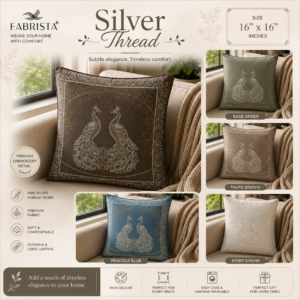 Silver Thread Cushion Covers (16x16 inch)